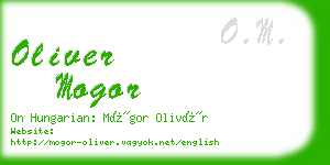 oliver mogor business card